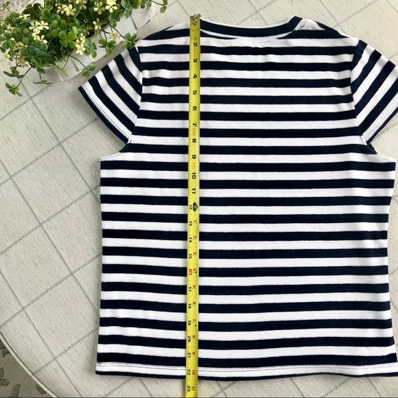 {Madewell} Velvet Velour Striped Top - Picture 7 of 8
